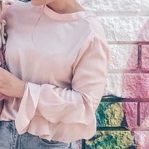 Ruffle sleeve top